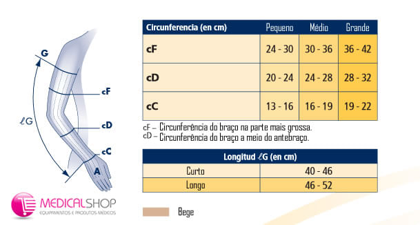 Manga Elástica com Mão e Tira de Fixação 503 - Medical Shop