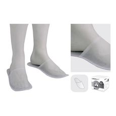 Chinelos Fechados TNT Branco Descartáveis (50 Pares)