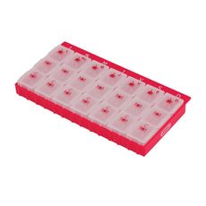 Organizador de Medicamentos Semanal S3 Vermelho (3 x dia)