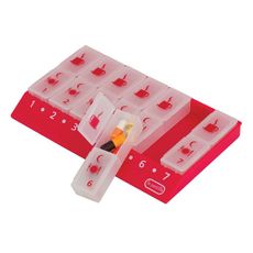 Organizador de Medicamentos Semanal S2 Vermelho (2 x dia)