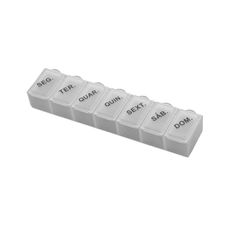 Organizador de Medicamentos Semanal S1 Branco (1 x dia)