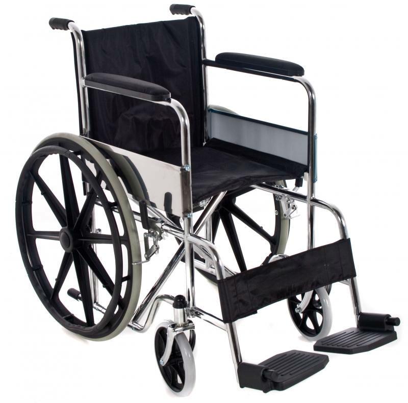 Cadeira-de-Rodas-em-Aco-Cromado-Dobravel
