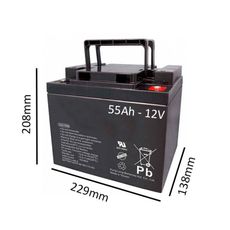 Bateria para Cadeira de Rodas Elétrica Invacare 12V 50AH