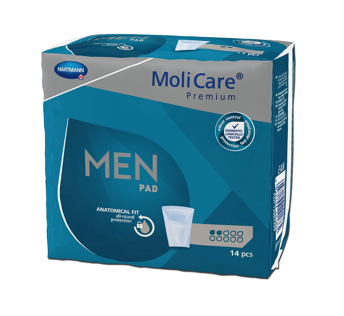 Mini Pensos Anatómicos MoliCare MEN Pad 2 Gotas - Medical Shop