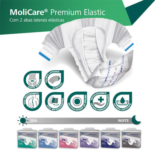 Fraldas MOLICARE PREMIUM ELASTIC 9 GOTAS S (3×26 uni)