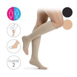 Meias-de-Compressao-Top-Fine-Select-JOELHO-Classe-2-Pe-Aberto