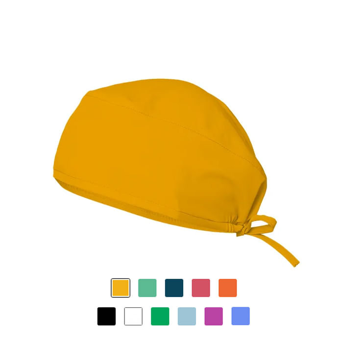 Touca-em-Microfibra-Antibacteriana-e-Repelente-de-Liquidos-Amarelo