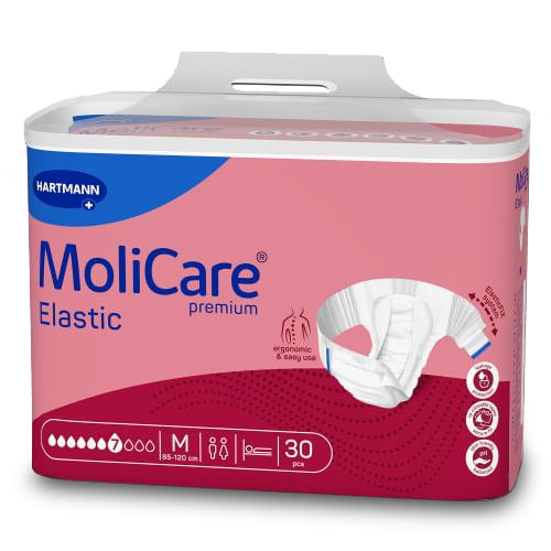 Fraldas MOLICARE PREMIUM ELASTIC 7 GOTAS XL (4×14 uni)