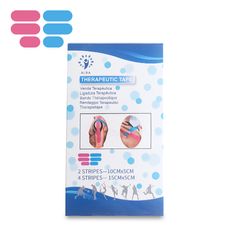 Kinesio Tape Pré-recortado 2 Tamanhos e 2 Cores (6un.)