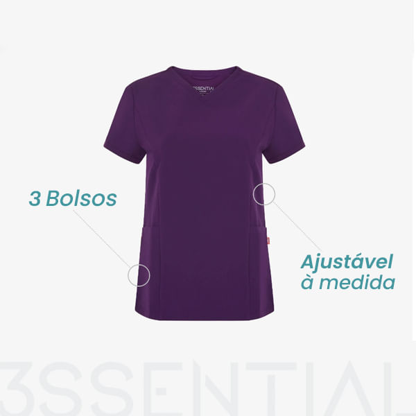 Tunica-PureStretch-com-Manga-Curta-para-Mulher-Stella-caracteristicas